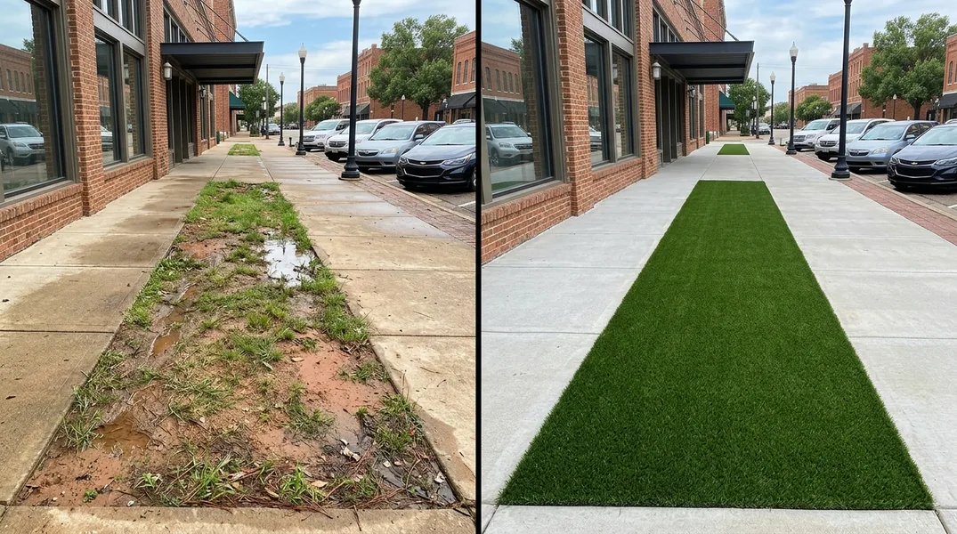 Result artificial grass installation in Tyler - Tyler Artificial Grass Installation
