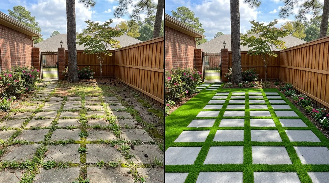 Result artificial grass installation in Tyler - Tyler Artificial Grass Installation
